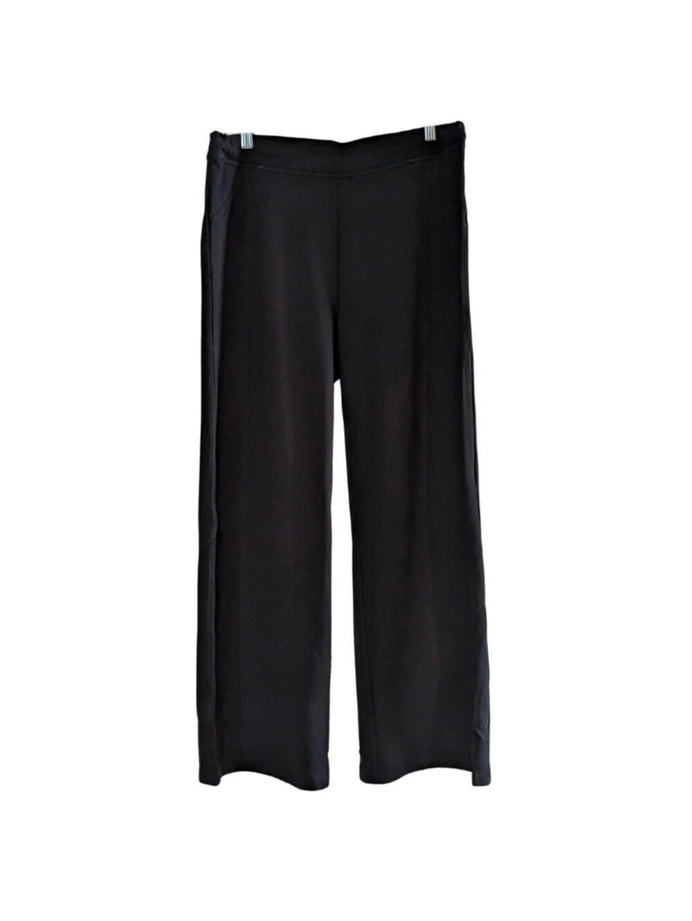 Roaman's Women's Knit Stretch Pull On Pants, Black, Plus Size 16W, Straight Leg